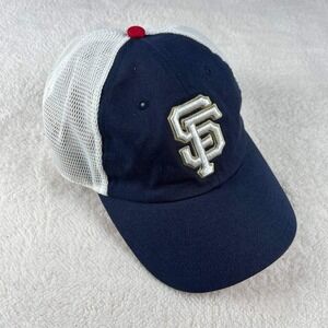 Men's San Francisco Giants Fanatics Navy/White Americana Trucker Snapback Hat OS